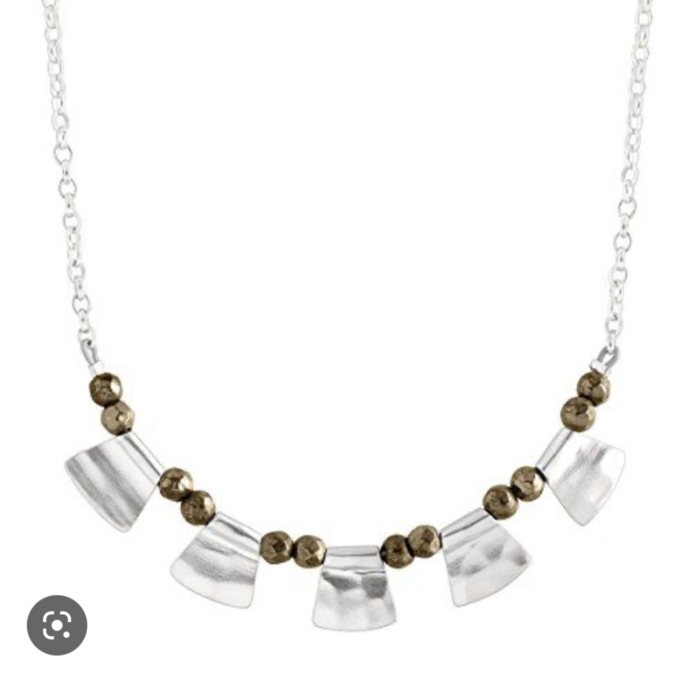 Silpada Patterned Pyrite necklace N3304 (matching earrings sold separate W3314)
